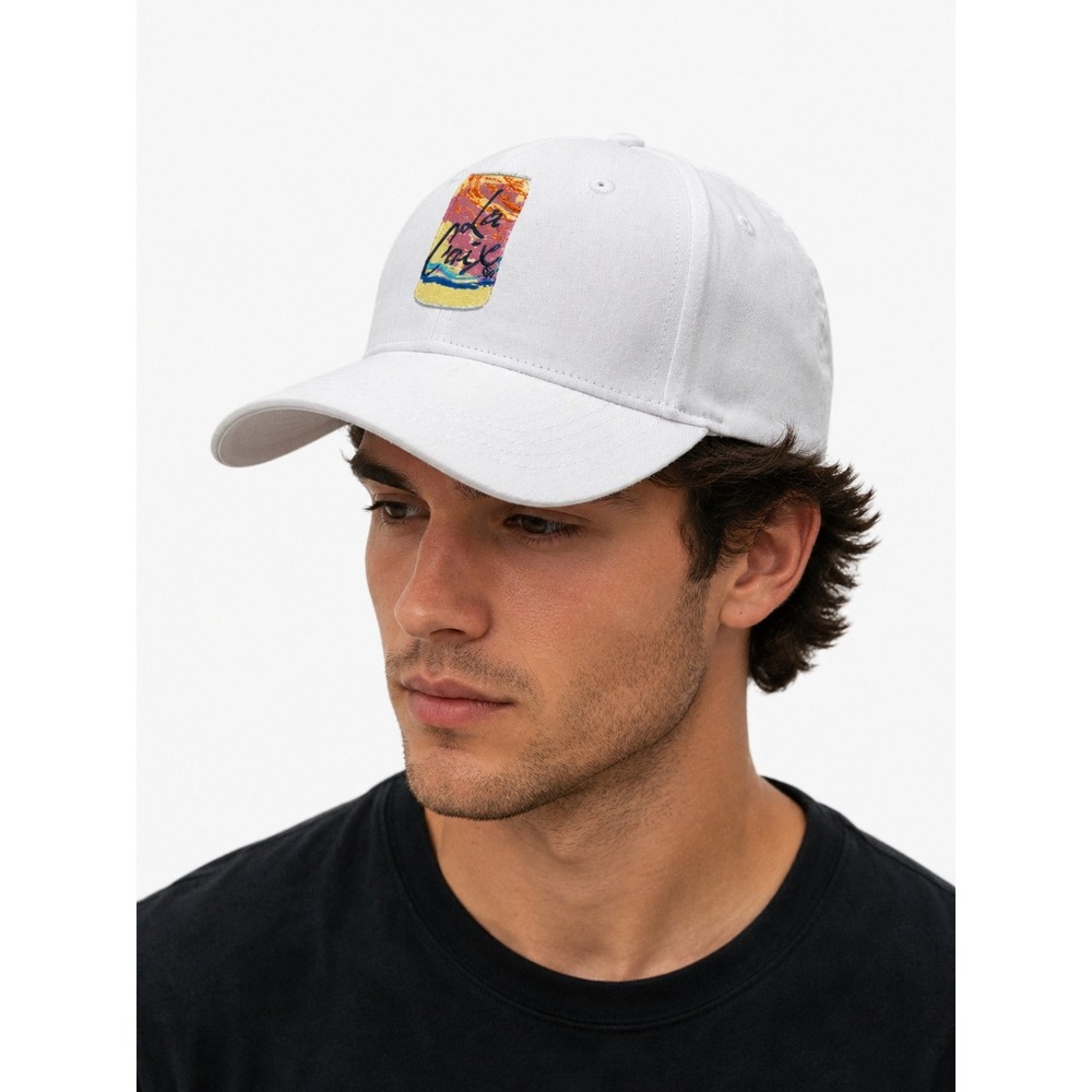 NWOT LaCroix Sparkling Water White Cotton Embroidered Baseball Cap Hat New